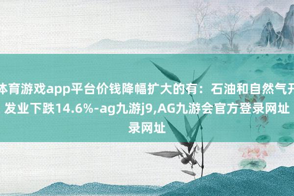 体育游戏app平台价钱降幅扩大的有：石油和自然气开发业下跌14.6%-ag九游j9,AG九游会官方登录网址